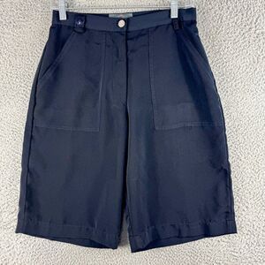 Dismero Shorts‎ Womens Medium Black Italian Stretch Waist Outdoor Camp Hike Fish